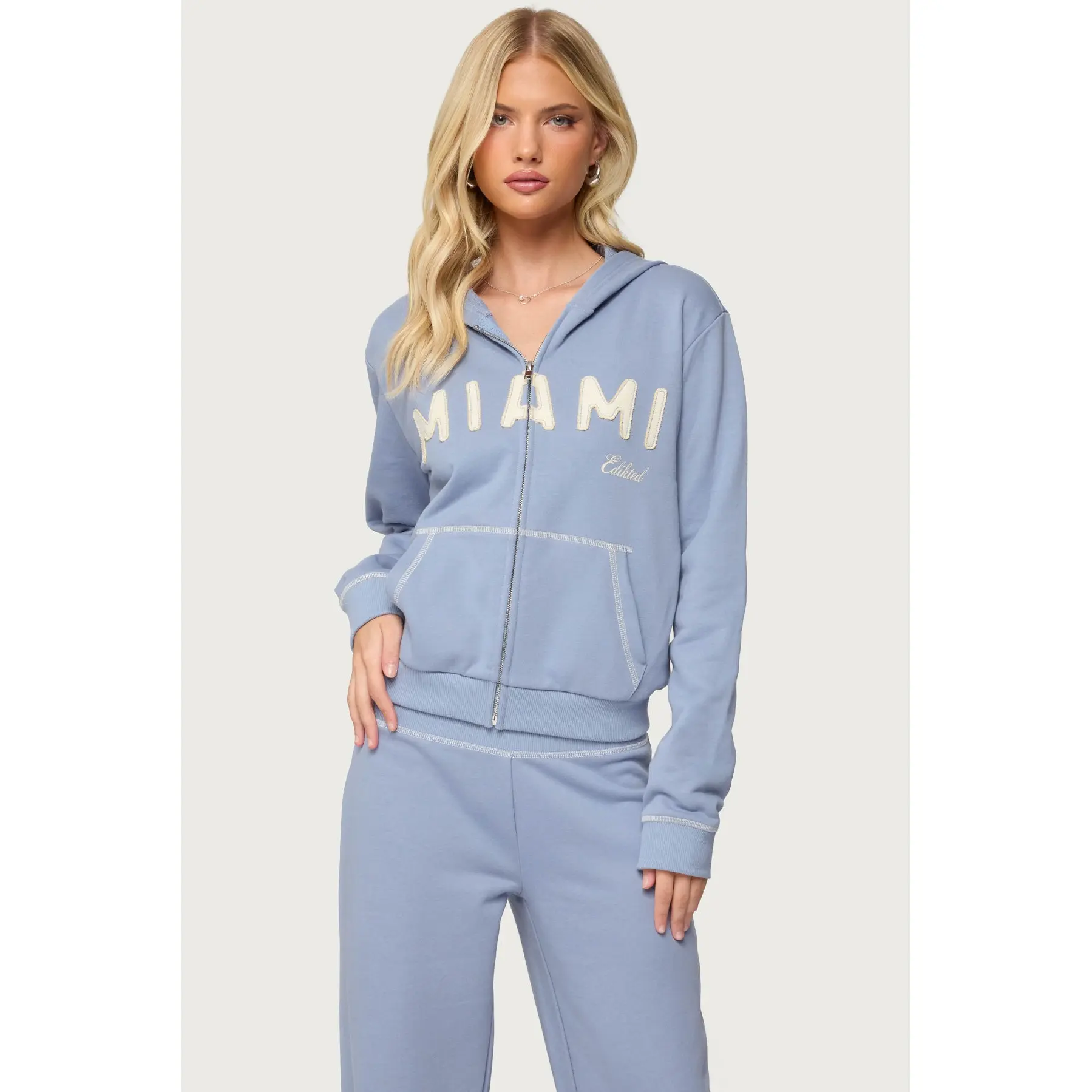 Miami Babe Zip Up Hoodie