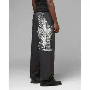 Loiter Eastern Bloc Pinstripe Trousers Black Pinstripe