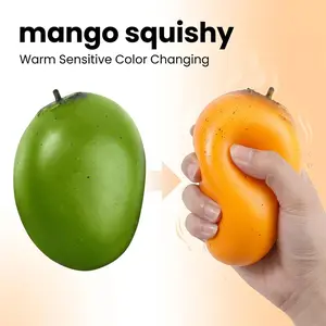 Cool Squishies,Chameleon Mango Crunch Squishy, Soft Squeeze Stress Relief, for Children, Youth, and the Elderly
