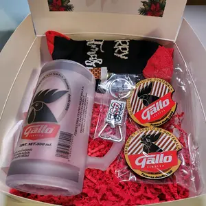 Guatemalan Gallo Christmas Gift Box | Tumbler, Socks, Keychain & Coasters | Holiday Gift Set