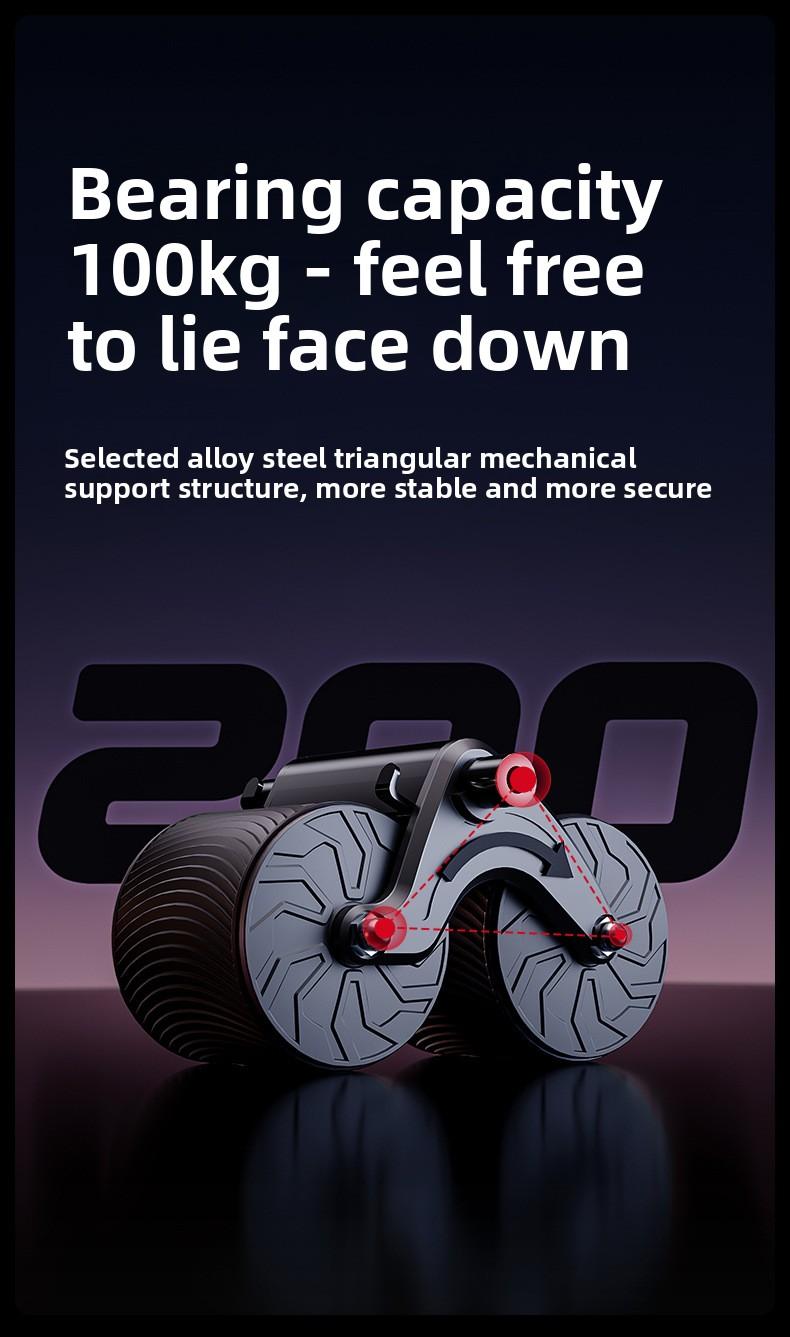 Abdominal wheel, factory direct sale, suitable for assisting core muscle training, automatically rebounds, equipped with a timer, ideal for home workouts, best choice for fitness enthusiasts