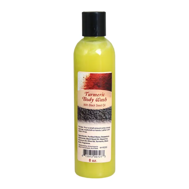 Turmeric & Black Seed Body Wash 8 oz with Black Seed Oil Natural Formula Body Cleanser Cleansing Soap