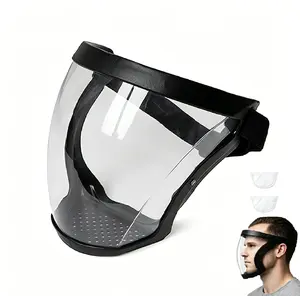 Full Face Clear Plastic Shield,Anti-fog Wide View Visor with Adjustable Headband,Reusable Safety Protector,Dust and Splash Proof Gear for Woodworking Lawn Mowing and Daily Outdoor Manual Work Tasks.father's day gift basket