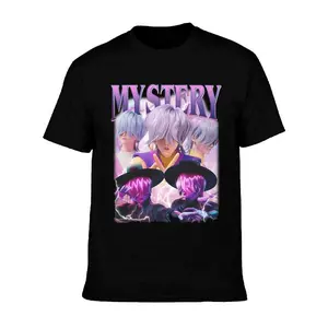 Men's MYSTERY SAJA BOYS KPOP DEMON HUNTERS BOOTLEG Round Neck Short Sleeve Graphic Tee, Regular Fit Casual Short Sleeve for Summer, Men's Top for Dail Sweatshirt, Hoodie, Comfort Colors