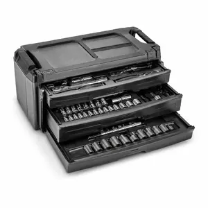 280-Piece SAE/Metric Mechanics Tool Set with Hard Case, Ratchets, Sockets, Wrenches, Bits & Tool Trays