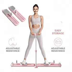 Adjustable ski machine for simulated ski training, ski practice, and hip joint training.Features handrails and a detachable training board.It is an interesting fitness equipment for home full-body workouts