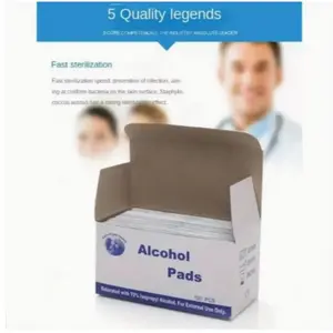 Disposable 75% Alcohol Swabs for Wound Disinfection, Essential First Aid Supplies for Home Disaster Preparedness, Sterile Cleaning Pads