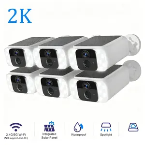 2K Solar-Powered Wireless Outdoor Security Camera 2.4GHz & 5GHz WiFi Surveillance Color Night Vision Two-Way Audio IP65 Waterproof TF Card Support Cloud Storage solar outdoor ptz wifi camera garden LTE