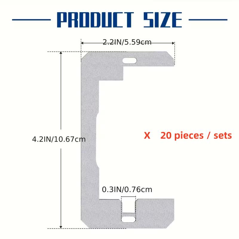 20 Pcs Metal Wall Plate Spacers 1P+N Recessed Electrical Outlet Leveling Shims Industrial Grade Non-Slip Switch Plate Spacers for Standard Electrical Boxes Sturdy Durable Home Improvement Hardware