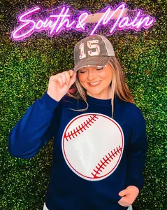 Baseball Sequin Sweatshirt