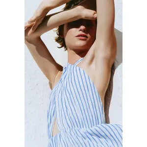 H&M Belted halterneck dress