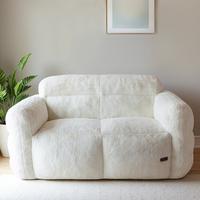 Beige-loveseat