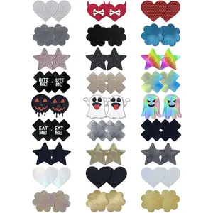 Rave Pack - Nipple Covers Stickers - Disposable Sticky Breast Petals - 15 Pairs