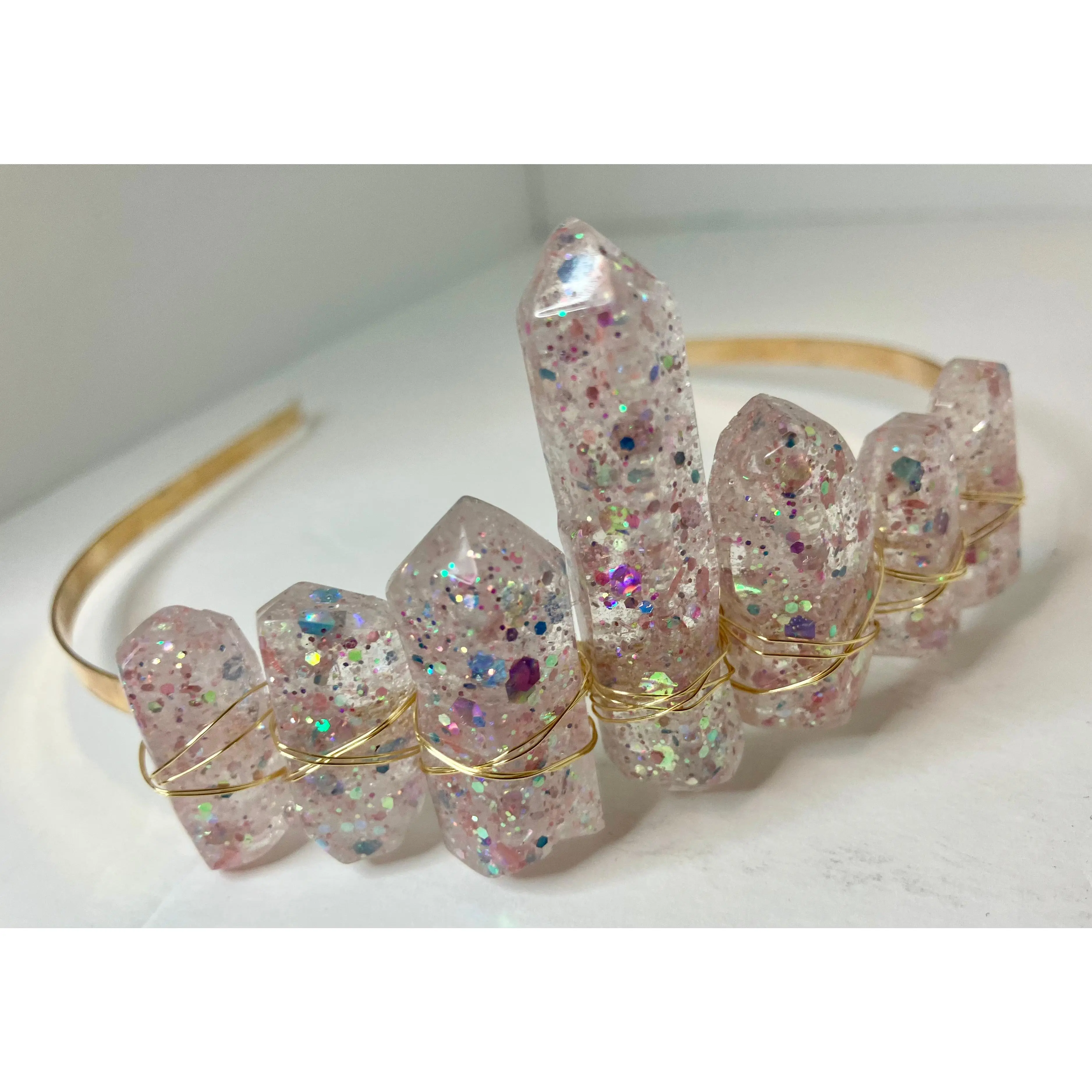 Resin Crystal Crown Headband
