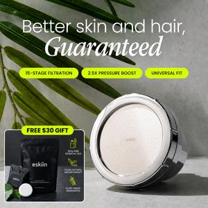 eskiin Filtered Showerhead + FREE Shower Steamers & Filter  | High-Pressure Showerhead