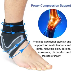 Stabilizing Ankle Support Sleeve for Arthritis Achilles Tendonitis Pain Management Provides Firm Compression for Injury Prevention During Athletic Activities Easy To Wash Durable Material Black