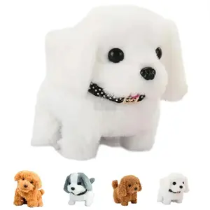 Realistic Robot Puppy Interactive AI Robotic Plush Toy Dog with Walking Barking Tail Wagging Moves Lifelike Companion for Kids & Adults Portable Gift Soft Engaging