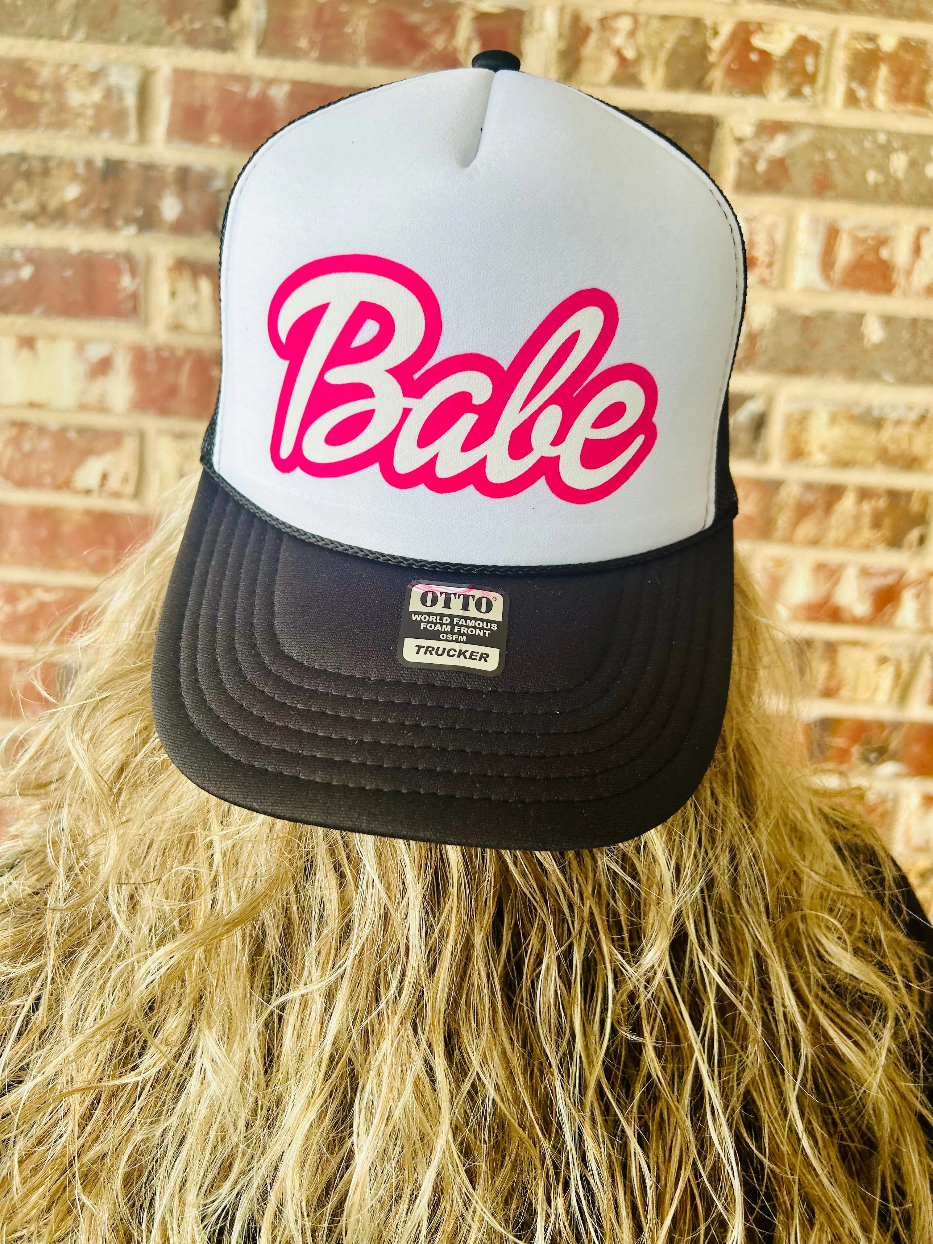 Babe Black & White Trucker Hat