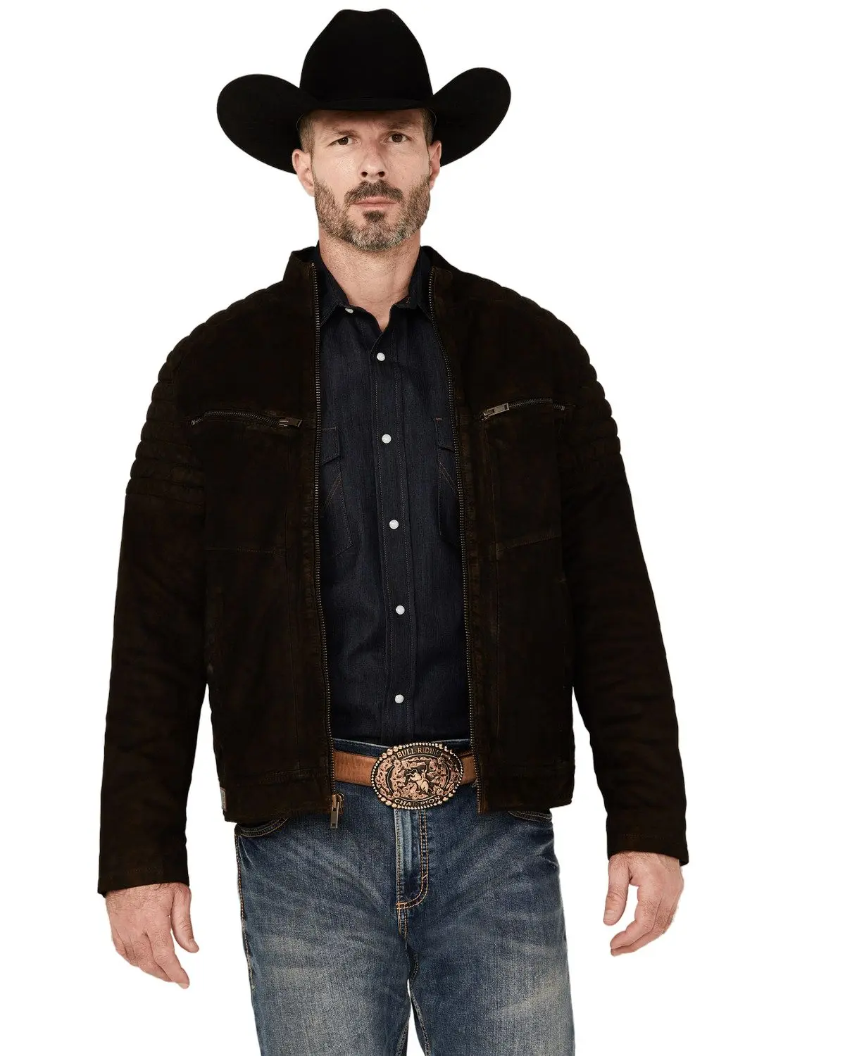Moonshine Spirit Men's Spirit&Reg; Men'S Motorcycle Leather Jacket - Msho23o4-Brwn