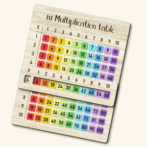 1pc Wooden Multiplication Table, Math Tool, Carrot Design. Intuitively Demonstrates Multiplication Operations Through Sliding Motions Aid in Memorizing Math Facts Effortlessly.