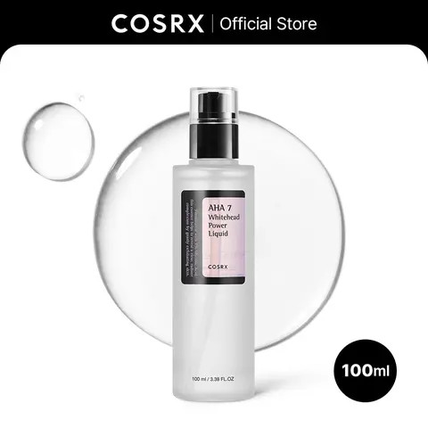 [COSRX Official] AHA 7 Whitehead Power Liquid (100ml) | 7% GLYCOLIC ACID TONER EXFOLIATES & CLEARS WHITEHEADS