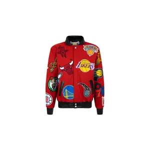 NBA Collage Wool Jacket "Red" NBA 101 RED