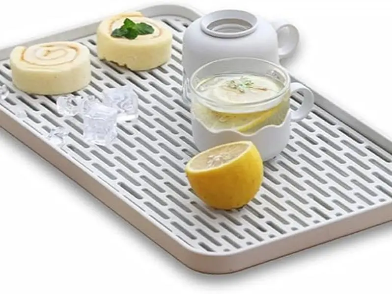 Cup Drying Rack & Dish Drying Tray, Drain Board for Small Kitchen Sink, Dish Drain Tray Large Enough for Counter or Coffee Table. Organiser Hand