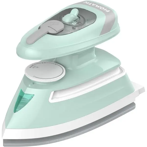 Mini Travel Steam Iron with Temperature Control & Dual Voltage | Small Iron with Non-Stick Soleplate and Cord Storage, Ideal for Sewing, Quilting and Handcraft