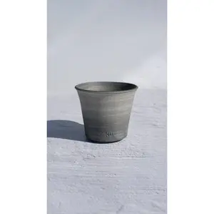 Petite Cobalt Beach Clay Pot | Handmade Breathable Planter for Succulents & Cacti