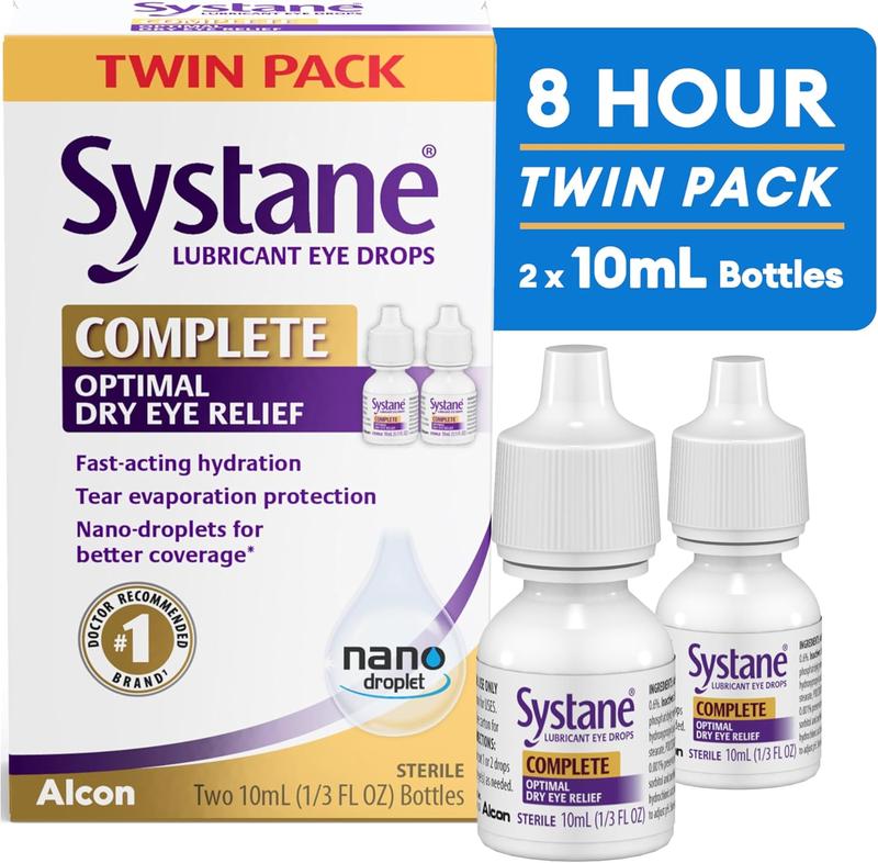 Systane Complete Eye Drops, 0.34 Fl Oz, Twin Pack (Pack of 2)