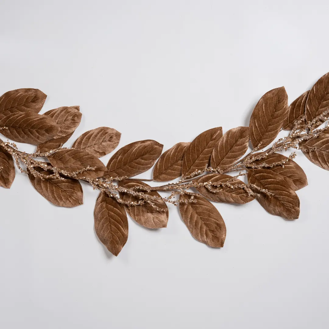 Chocolate Brown Velvet Magnolia Garland