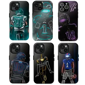 Trendy Sports Football Player Phone Case for iPhone  - Dual-Layer Shockproof Durable Cover