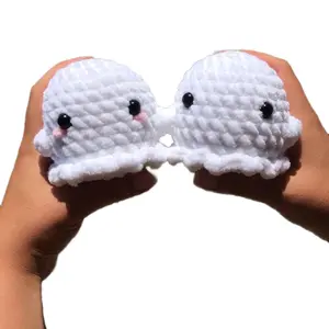 Halloween ghost plushie, crochet ghost plush, handmade fall decor