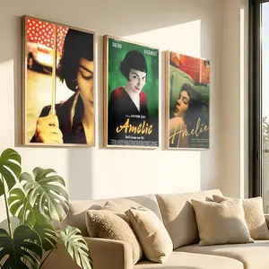 Classic Movie A-Amelie Poster Peel & Stick Poster Set Wall Art – Self-Adhesive Aesthetic Room Decor | Gallery-Quality Waterproof Fade & Scratch Resistant Prints | Living Room, Bedroom, Dorm Home Decoration Multiple Sizes