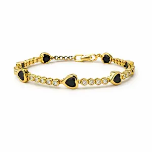 Five Heart Bracelet - Variety Colors - 7 inches