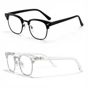 Blue Light Blocking Glasses for Men Women Semi Rimless Eyeglasses Computer TV Gaming Glasses Reading Party Glasses for Work & Daily Use Birthday Gifts
