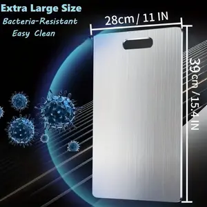 Stainless steel double-sided cutting board, single-piece chopping board, kitchen cutting board for meat and vegetables, kitchen accessory