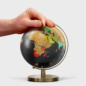 Luckies Scratch Globe - 14 CM Scratch Off Globe - World Map - Travel Map - USA & Australian States - World Maps Travelers - Foil Layer Colourful Maps