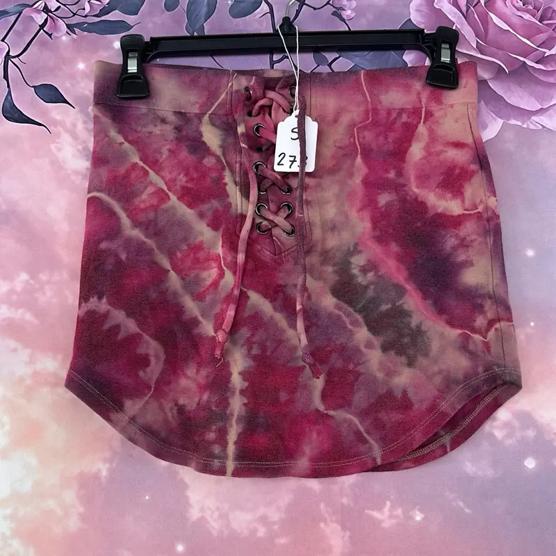(273) Size Small Tie Dye Tie Skirt