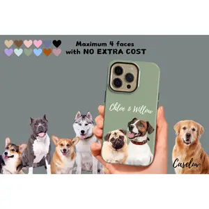 Custom Dog Digital Portrait Phone Case With Personalized Pet Phone Case Custom Cat Custom Dog Phone Case Pet Painting Memorial Gift