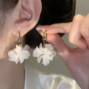 White Petal Earrings