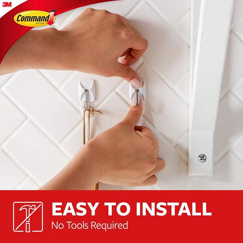 Small wire toggle hooks 16 hooks and 24 strips damage free hanging wall hooks with adhesive strips no tools adhesive hooks for hanging organization and storage holds up to 05 lb