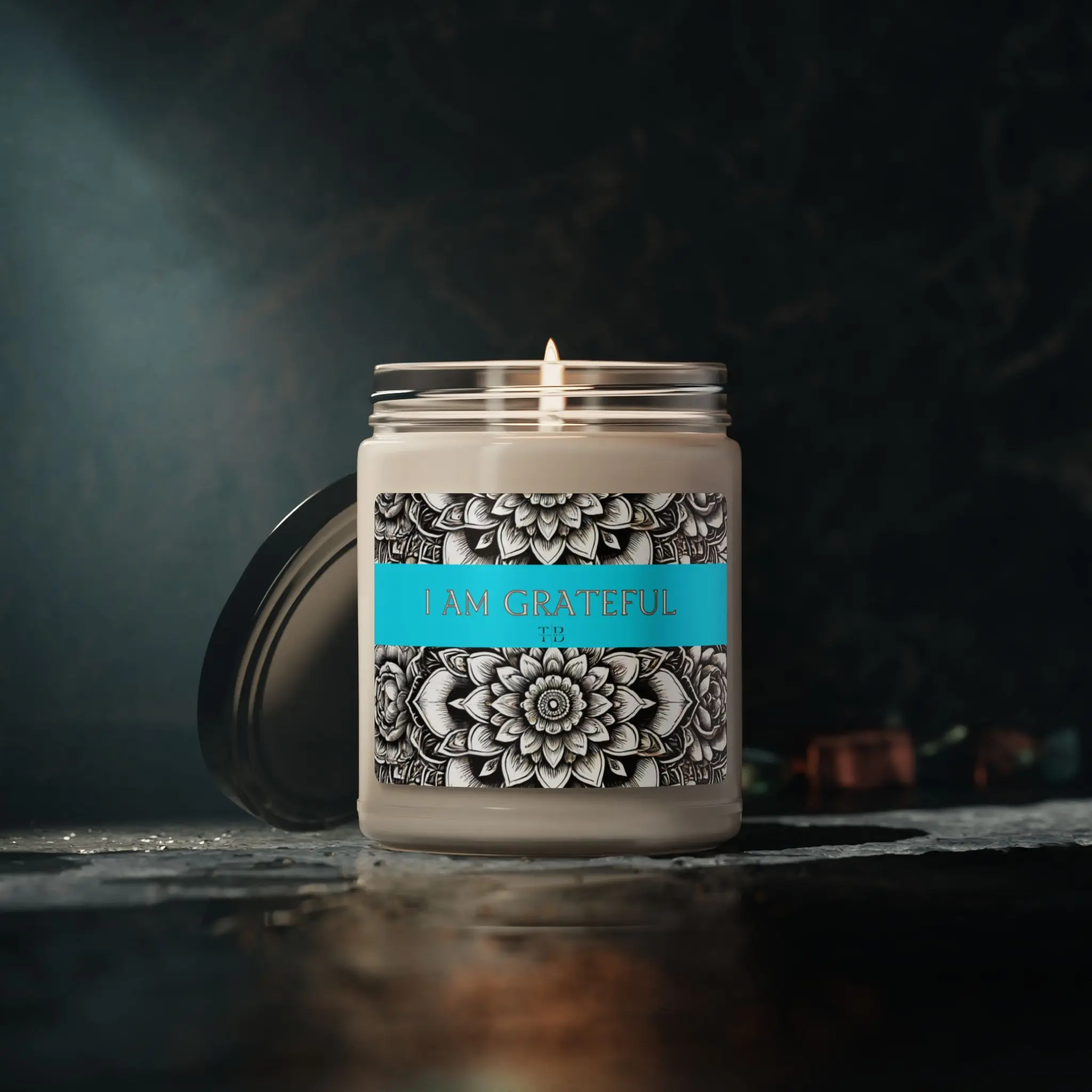 "I Am Grateful" Affirmation Scented Soy Candle, 9oz
