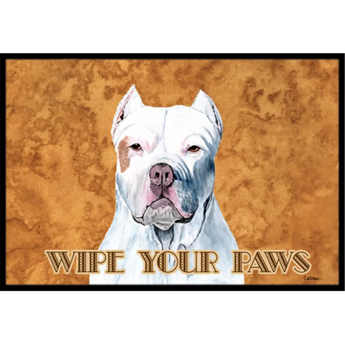 Carolines Treasures 24x36 in. Pit Bull Animal Rug, Indoor-Outdoor Door Entrance Mat, Animal Rugs