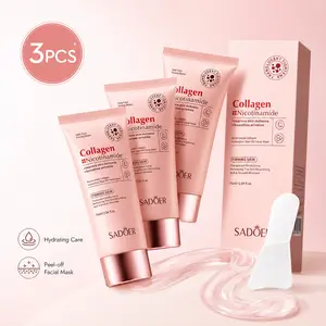 3PCS SADOER Collagen & Biotin Peel-Off Facial Mask, Deep Moisturizing, Lifting and Firming Face Mask, Skincare Product for Women and Men