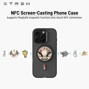 XTREM Smart E-Ink Phone Case for iPhone 14/15/16/17 Pro/Max NFC Instant Display Ultra-Thin Customizable Cover Shockproof Protective Casing DIY case anytime White Black