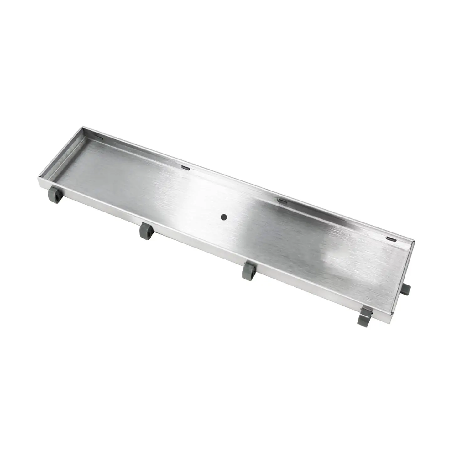 Dax Rectangle Shower Floor Drain 18 Gauge Brushed Stainless Steel Finish 12 X 3 3/8 Inches (RT0112)