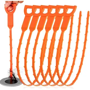Drain Clog Remover, Effective Drain Snake Hair Drain Clog Remover, Ideal Drain Cleaner For Sinks, Showers, And Tubs - Flexible And Durable 6Pack 20inch Length For Easy Use.