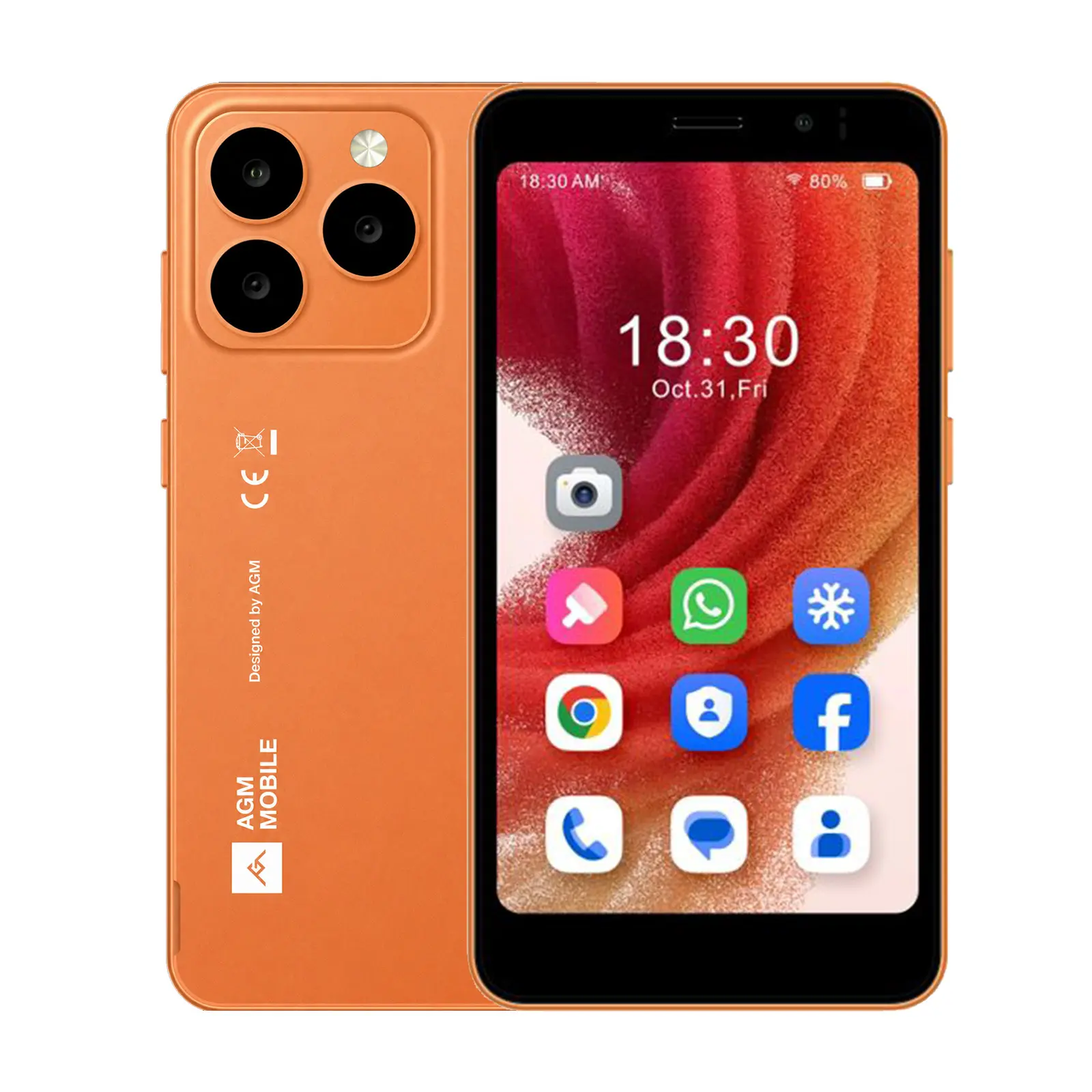 AGM N2 Mini Durable Rugged Smartphone - 4.96" HD Screen, 3GB RAM, 32GB ROM, 3000mAh Removable Battery, Android 16 GO, 4G Waterproof, T-Mobile SIM Support, Type-C, Budget-Friendly Travel Mobile Phone (Batteries & Cells Included) Blue