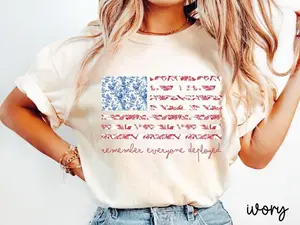Comfort Colors Red Friday Shirt, Remember Everyone Deployed TShirt, Red Friday, American Flag US Veteran Shirt, On Friday We Wear Red, Red T